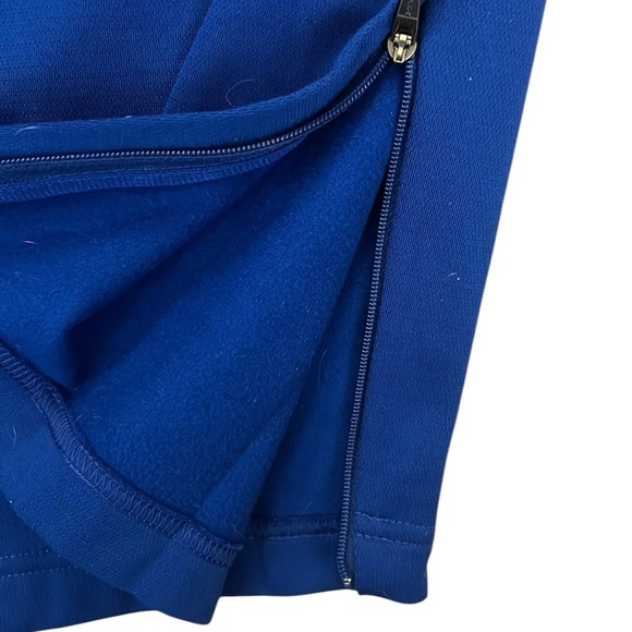 Adidas Climalite Track Warmup Pants Baggy Blue/White Zip Ankle Wide Leg Large - Picture 3 of 8